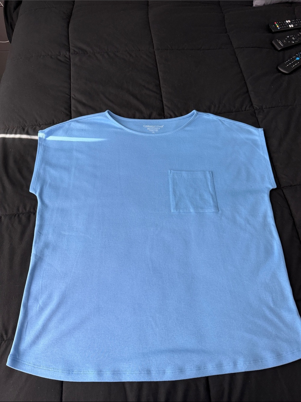 Coldwater Creek Sky Blue Crew Neck Tee